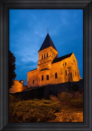 Framed Town Church in Mame, France Print
