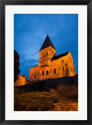 Framed Town Church in Mame, France Print