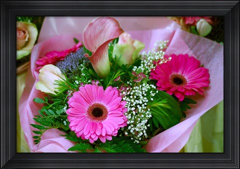 Framed Flowers in Market Print