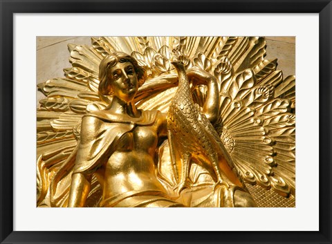 Framed Golden Statuary, Commerz Bank in Leipzig Print