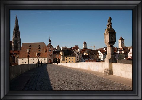 Framed Historic Stone Bridge, Germany Print