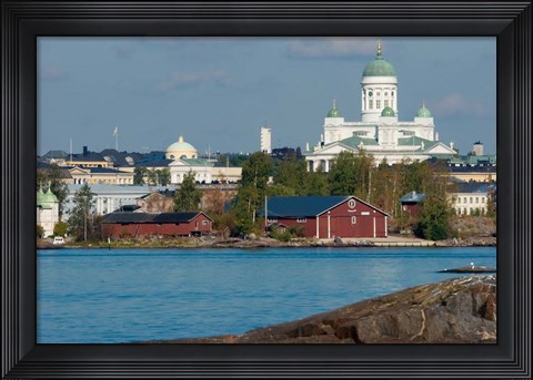 Framed Harbor View, Finland Print