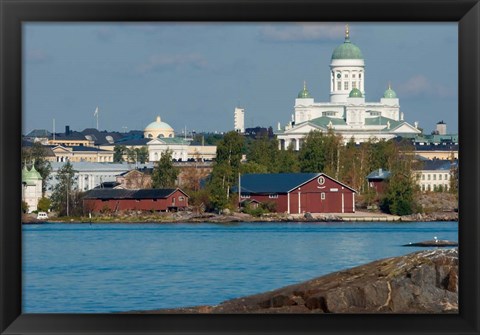 Framed Harbor View, Finland Print