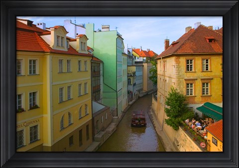 Framed Historical Buildings and Canal, Czech Republic Print