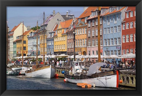 Framed Nyhavn, Copenhagen, Denmark Print