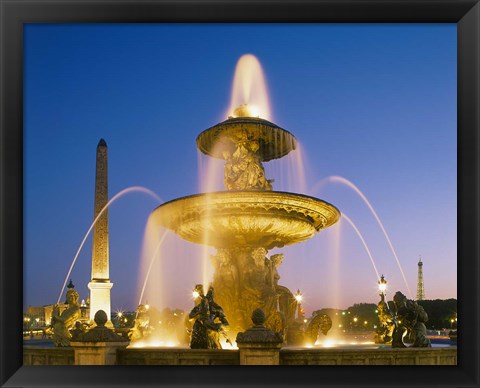 Framed Place de la Concorde, Paris, France Print