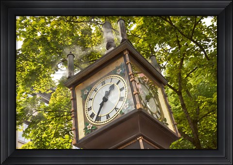 Framed Steam Powered Clock Print