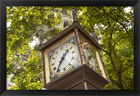 Framed Steam Powered Clock Print