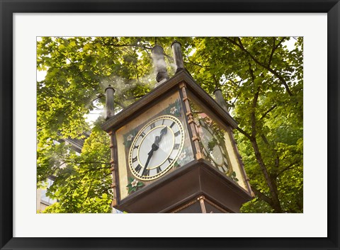 Framed Steam Powered Clock Print