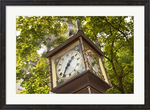 Framed Steam Powered Clock Print