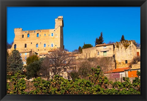 Framed Ruins of the Pope&#39;s Summer Castle in Chateauneuf-du-Pape Print