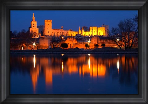 Framed Pope&#39;s Palace in Avignon and the Rhone River Print