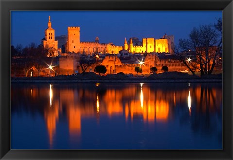 Framed Pope&#39;s Palace in Avignon and the Rhone River Print