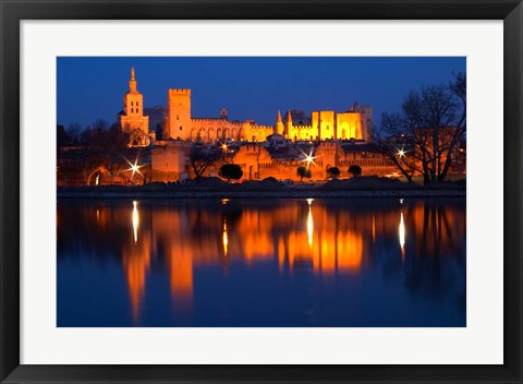 Framed Pope&#39;s Palace in Avignon and the Rhone River Print