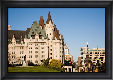 Framed Chateau Laurier Hotel in Ottawa Print