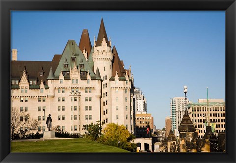 Framed Chateau Laurier Hotel in Ottawa Print