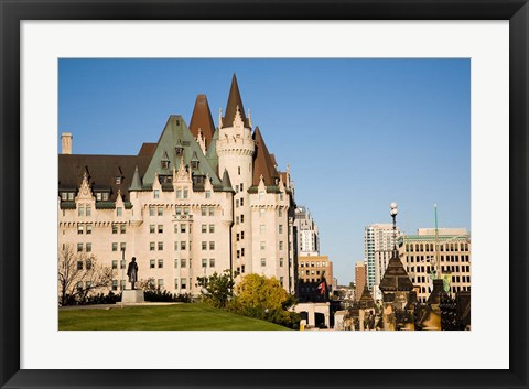 Framed Chateau Laurier Hotel in Ottawa Print