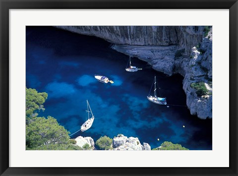 Framed Mediterranean Coast of the French Riviera Print