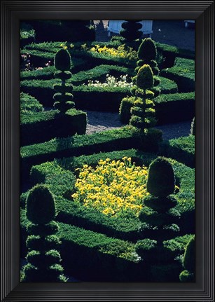 Framed Garden at Villandry Chateau in France Print