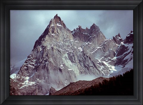 Framed France, Chamonix, Aiguilles du Midi, Spires Print