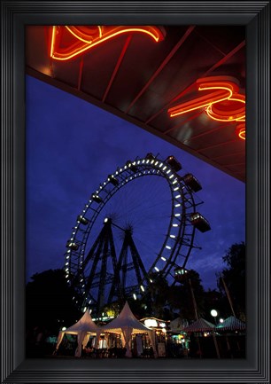 Framed Vienna Giant Ferris Wheel Print
