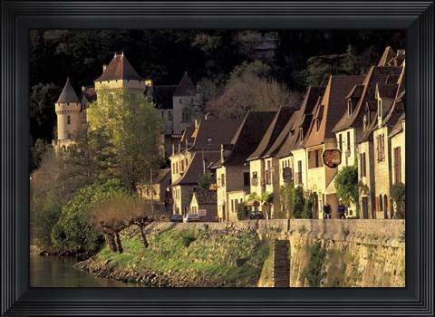 Framed Dordogne River, La Roque-Gageac, France Print