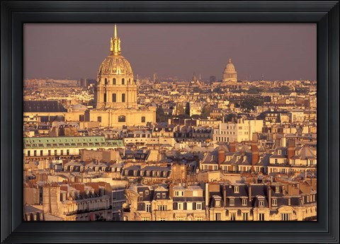 Framed Les Invalides and Panthenon, Paris, France Print