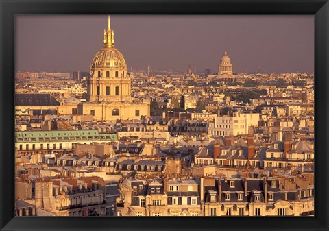 Framed Les Invalides and Panthenon, Paris, France Print