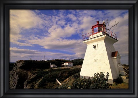 Framed Cape Enrage Lighthouse Print