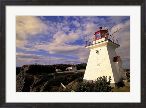 Framed Cape Enrage Lighthouse Print