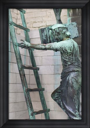 Framed Belgium, Statues and Cathedral Print