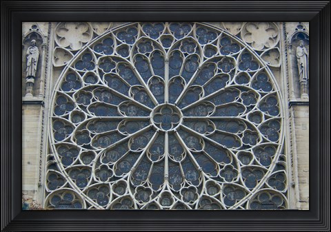 Framed South Rose Window of Notre-Dame, Paris, France Print