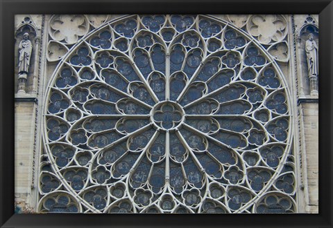 Framed South Rose Window of Notre-Dame, Paris, France Print