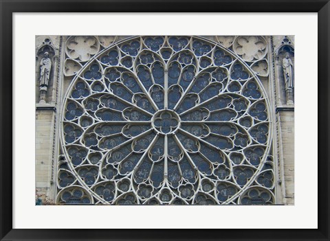 Framed South Rose Window of Notre-Dame, Paris, France Print