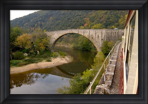 Framed Bridge at Douce Plage, Rhone-Alps, France Print