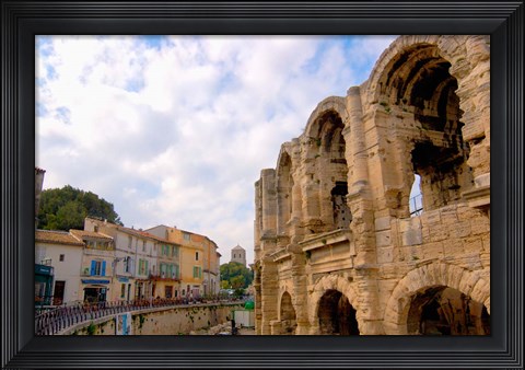 Framed Roman Amphitheatre and Shops, Provence, France Print