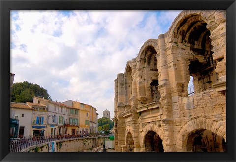 Framed Roman Amphitheatre and Shops, Provence, France Print