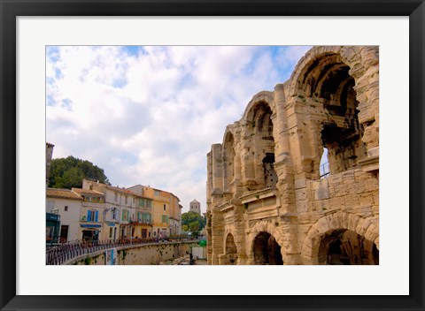 Framed Roman Amphitheatre and Shops, Provence, France Print