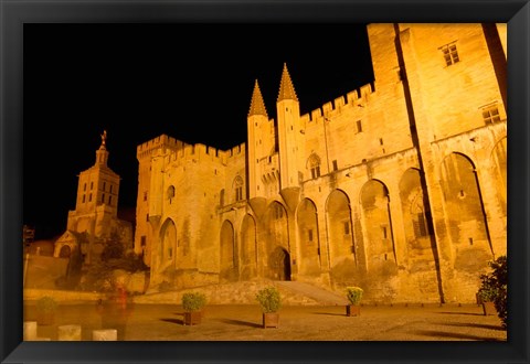 Framed Papal Palace at Night, Avignon Print