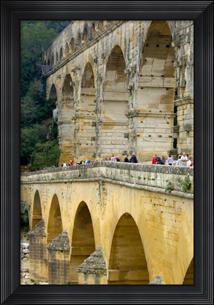 Framed Pont du Gard, Roman Aqueduct Print