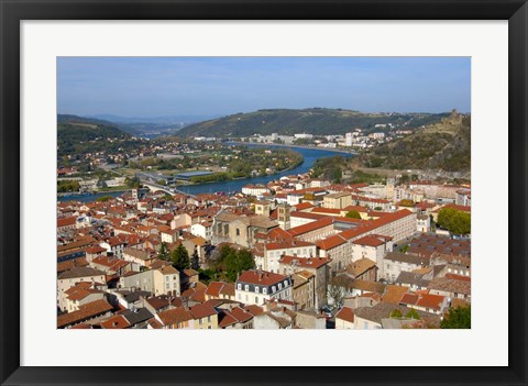 Framed Aerial View of Vienne, France Print