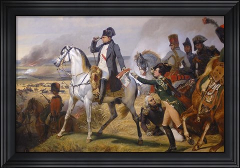 Framed Painting of Napoleon in Hall of Battles Print