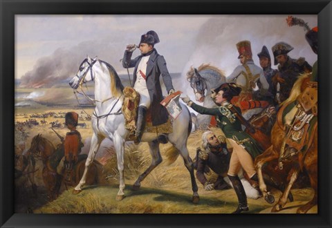 Framed Painting of Napoleon in Hall of Battles Print