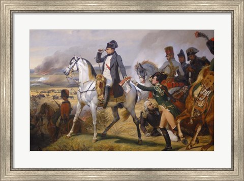 Framed Painting of Napoleon in Hall of Battles Print