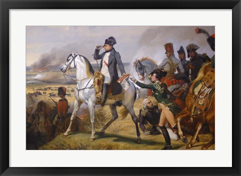 Framed Painting of Napoleon in Hall of Battles Print