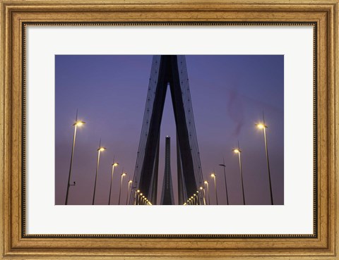Framed Pont De Normandie, Le Havre, France Print