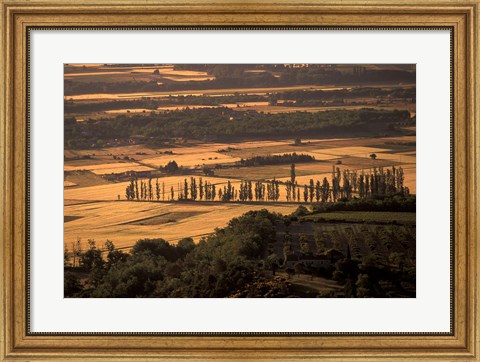 Framed Gordes Countryside, Vaucluse, France Print