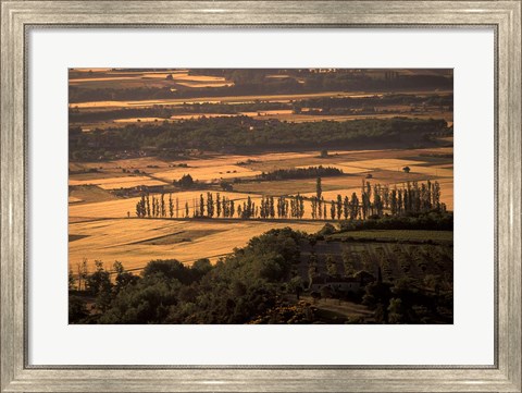 Framed Gordes Countryside, Vaucluse, France Print