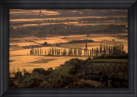 Framed Gordes Countryside, Vaucluse, France Print