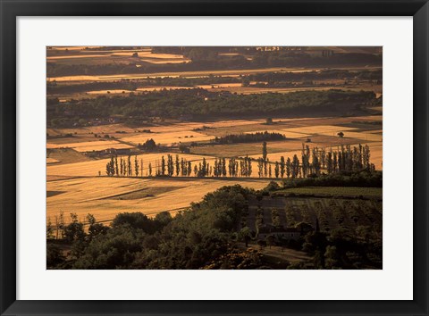 Framed Gordes Countryside, Vaucluse, France Print